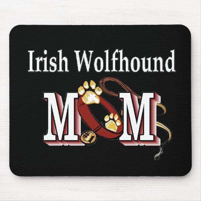 irische Wolfhund-Mama-Geschenke Mousepad (Vorne)