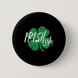 Irische Wortkunst St. Patricks Day Vintage Shamroc Button