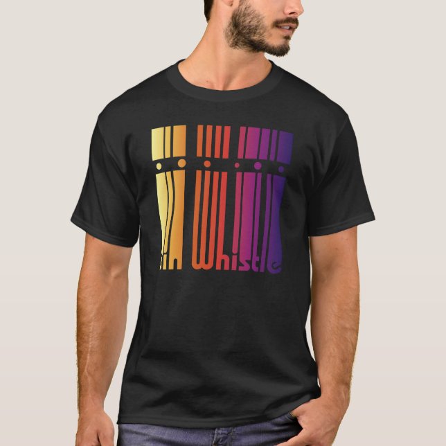Irische Zinn-Pfeife - Mehrfarben T-Shirt (Vorderseite)