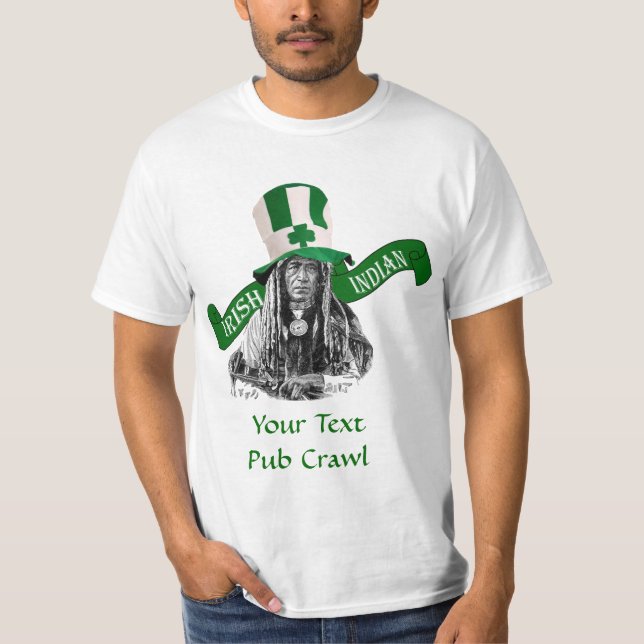 Irischen Inder-St Patrick Tag T-Shirt (Vorderseite)