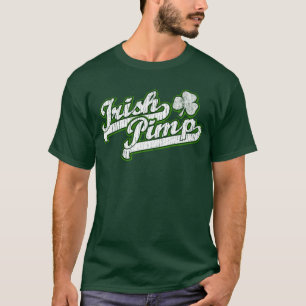 Irischen Zuhälter-Logo-St Patrick Tageslustiger T T-Shirt