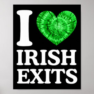 Irischer Abschied Lustiger St. Patricks Day Irisch Poster