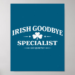 Irischer Abschiedsspezialist lustiger St. Patrick' Poster