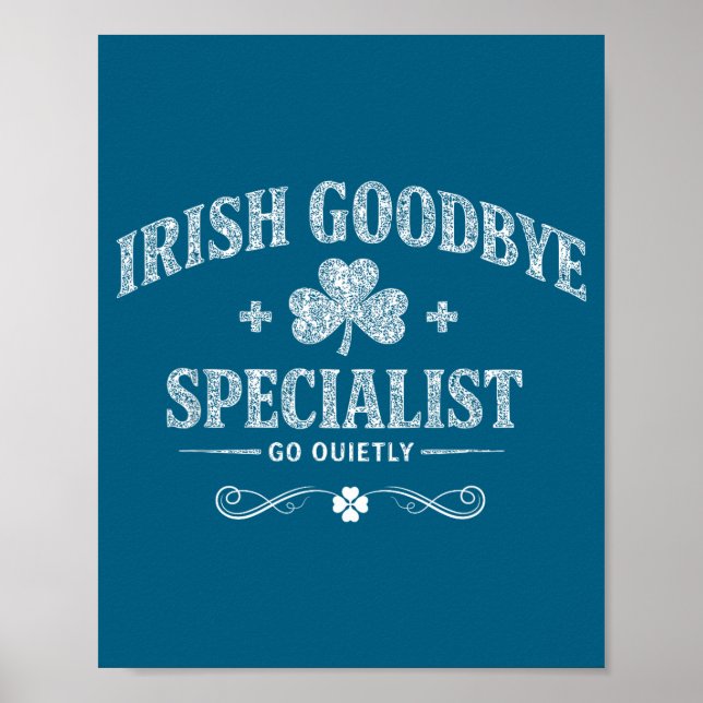 Irischer Abschiedsspezialist lustiger St. Patricks Poster (Vorne)