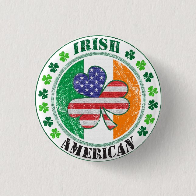 irischer Amerikaner Button (Vorderseite)