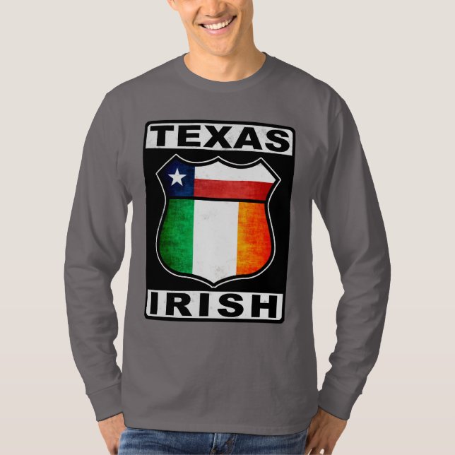 Irischer Amerikaner Texas T-Shirt (Vorderseite)
