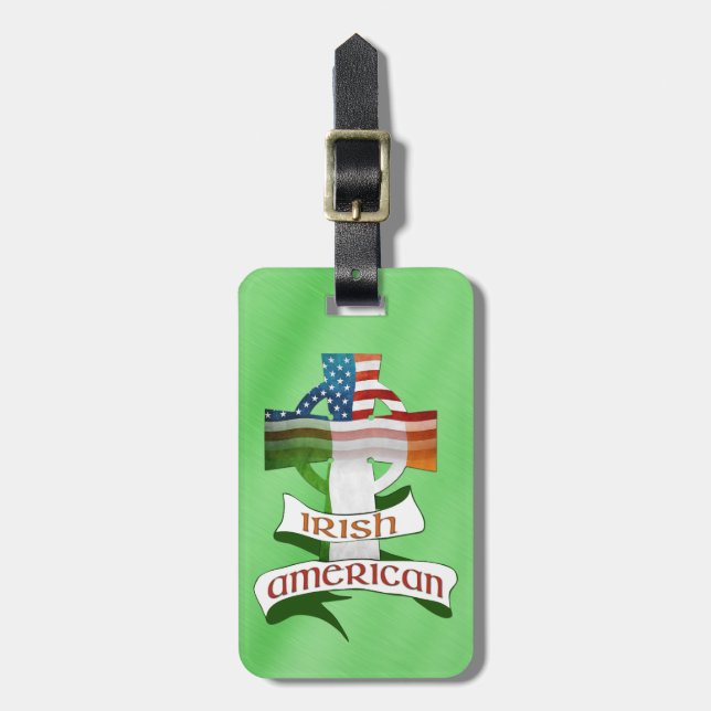 Irischer amerikanischer keltisches gepäckanhänger (Vorderseite vertikal)