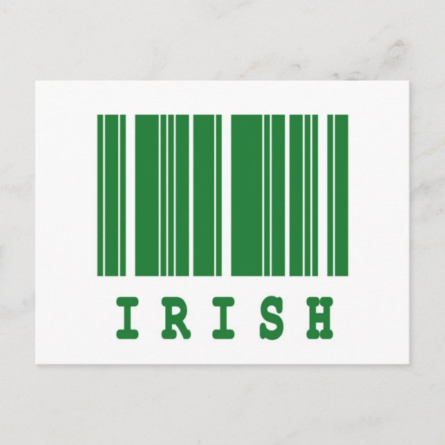 irischer Barcode Postkarte (Vorderseite)