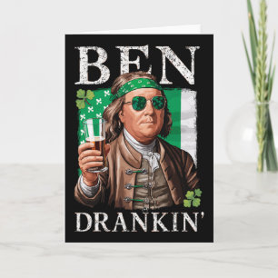 Irischer Ben trank Bier - St. Patricks Männer und  Karte