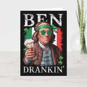 Irischer Ben trank Bier - St Pattys Männer und Fra Karte