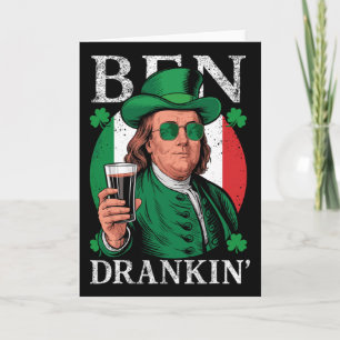 Irischer Ben trank Bier - St Pattys Männer und Fra Karte