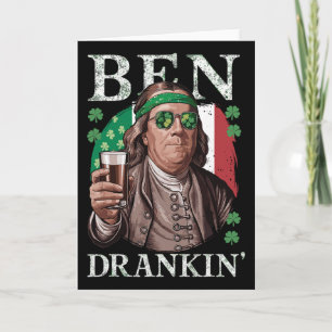 Irischer Ben trank Bier - St Pattys Männer und Fra Karte