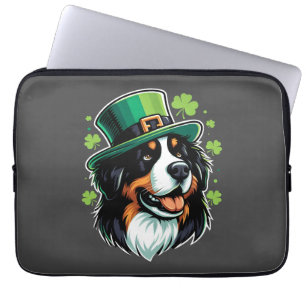 Irischer Berner Hund Leprechaun Hut St. Patrick's Laptopschutzhülle