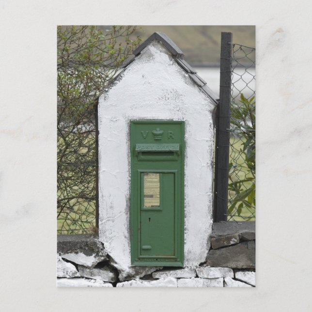 Irischer Briefkasten Postkarte (Vorderseite)