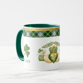 Irischer Claddagh & Tartan Tasse