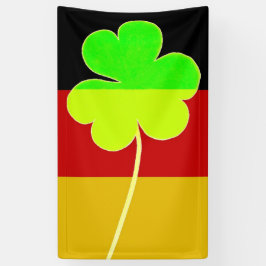 Irischer deutscher Flaggen-Kleeblatt-Klee St Banner
