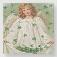 Irischer Engel von der Vintagen Postkarte,