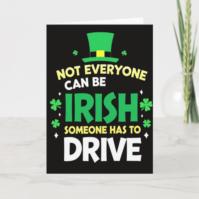 Irischer Fahrer Lustige St. Patrick Karte (Vorderseite)