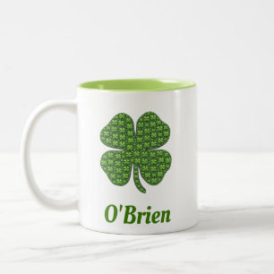 Irischer Familienname Vierblattklee Shamrock Zweifarbige Tasse