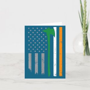 Irischer Feuerwehrmann Amerikanische Flagge Cool S Karte