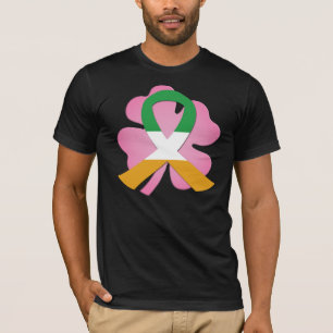 Irischer Flaggen-Band-Brustkrebs T-Shirt