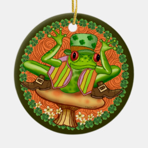 Irischer Frosch Keramik Ornament