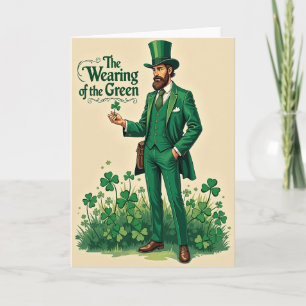 Irischer Gentleman in grüner Karte