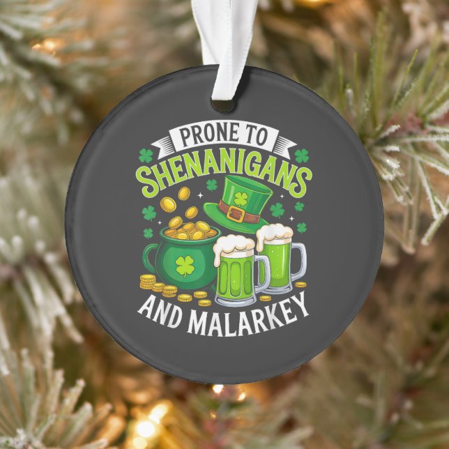 Irischer Gnom St. Patrick anfällig für Schabernack Ornament (Baum)