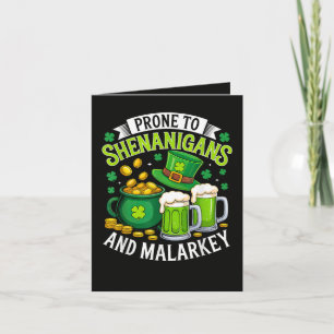 Irischer Gnom St. Patrick neigt zu Schabernack Feiertagskarte