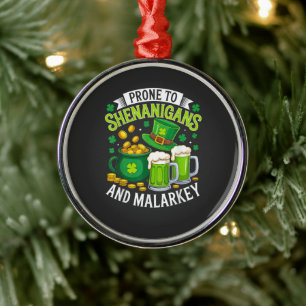 Irischer Gnom St. Patricks neigt zu Schabernack Ornament Aus Metall