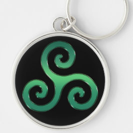 Irischer grüner Celtic Triskelion Schlüsselanhänger