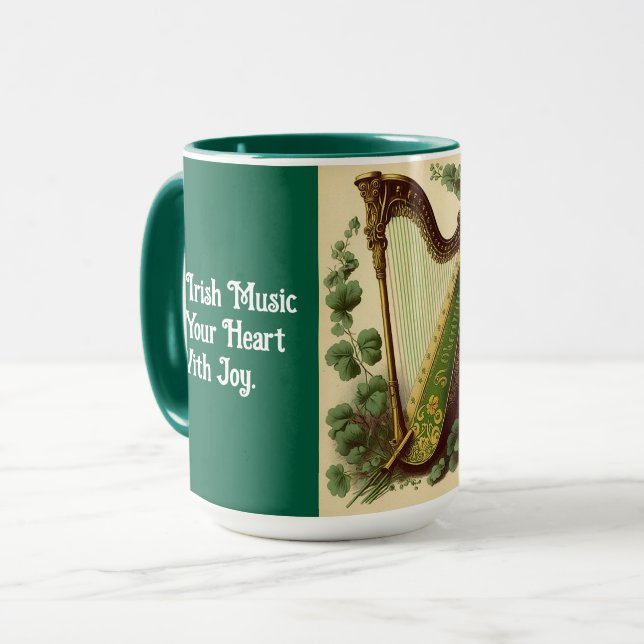 Irischer Harfe-Kombitasse Tasse (Vorderseite Links)