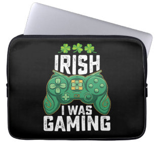 Irischer Ich war Gamer Spiele St. Patrick's Day Laptopschutzhülle