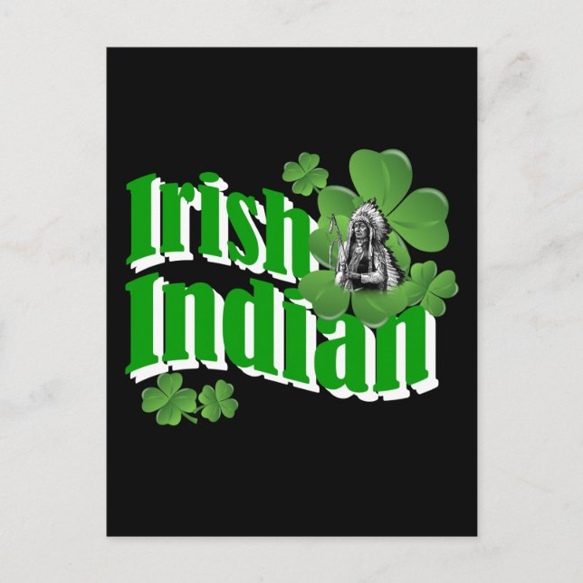 irischer Indianer Postkarte (Vorderseite)