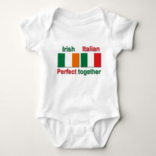 Irischer Italiener - vervollkommnen Sie zusammen! Baby Strampler