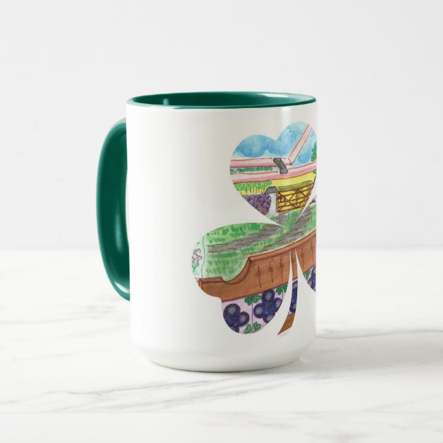 Irischer Klee Tasse (Vorderseite Links)