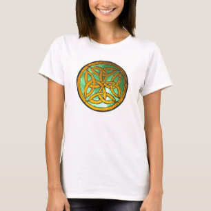 Irischer Knoten-Damenspaghetti-Spitzenbehälter T-Shirt
