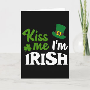 Irischer Kuss Küss mich ich bin irisch St Patricks Karte