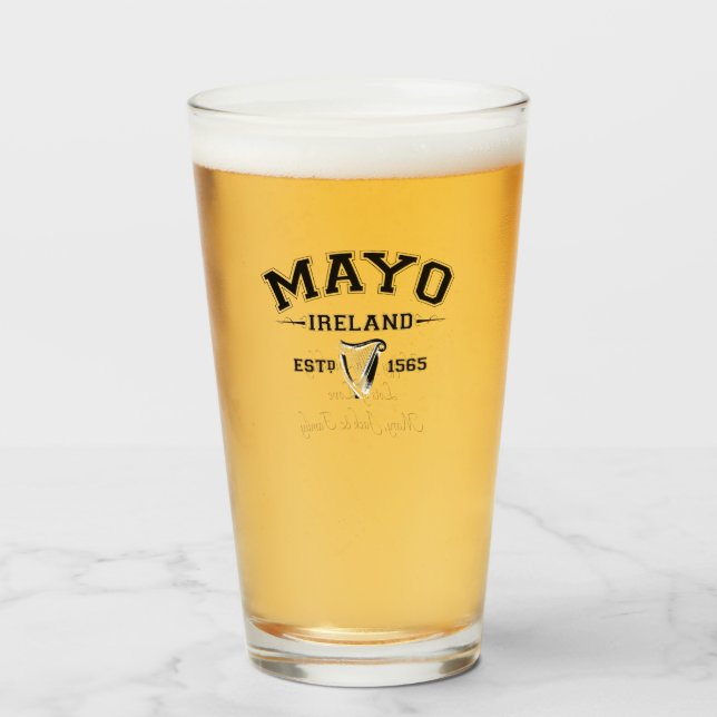 Irischer Landkreis Mayo Irland Personalisierter Te Glas (Vorne (Gefüllt))