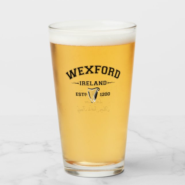 Irischer Landkreis Wexford Irland Personalisierter Glas (Vorne (Gefüllt))