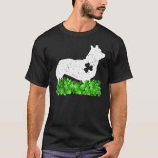 Irischer Leprechaun Corgi Hund St Patricks Day T-Shirt