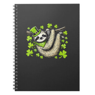 Irischer Leprechaun Faultier Shamrock St Patricks Notizblock