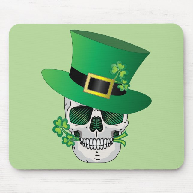 Irischer Leprechaun-Schädel Mousepad (Vorne)