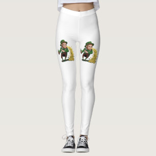 Irischer Leprechaun wirft Lucky Cookies Lustig Leggings