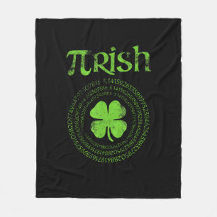 Irischer Mathelehrer Vintage Shamrock St Patricks Fleecedecke