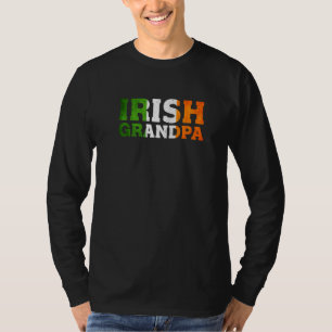 Irischer Opa einfach mit Vintage Irlandflagge T-Shirt