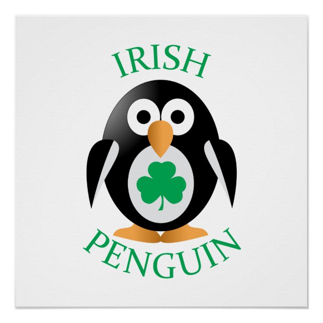 irischer Pinguin Poster (Vorderseite)