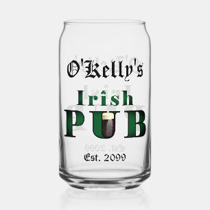 Irischer Pub Bar Pint Bier Dose Glas Trinkgeschirr