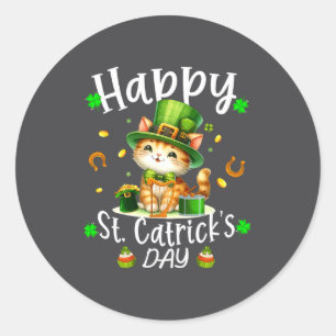 Irischer Rocker Leprechaun Skelett Rock Hand St Pa Runder Aufkleber