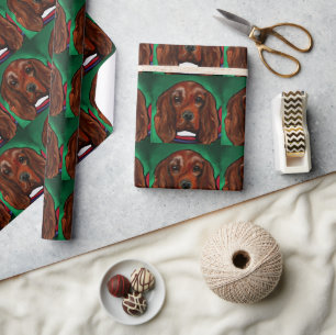 Irischer Roter Setter Geschenkpapier